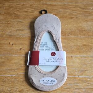 Dressbarn Hidden Liner Two (2) Pack No Show Socks - Tan